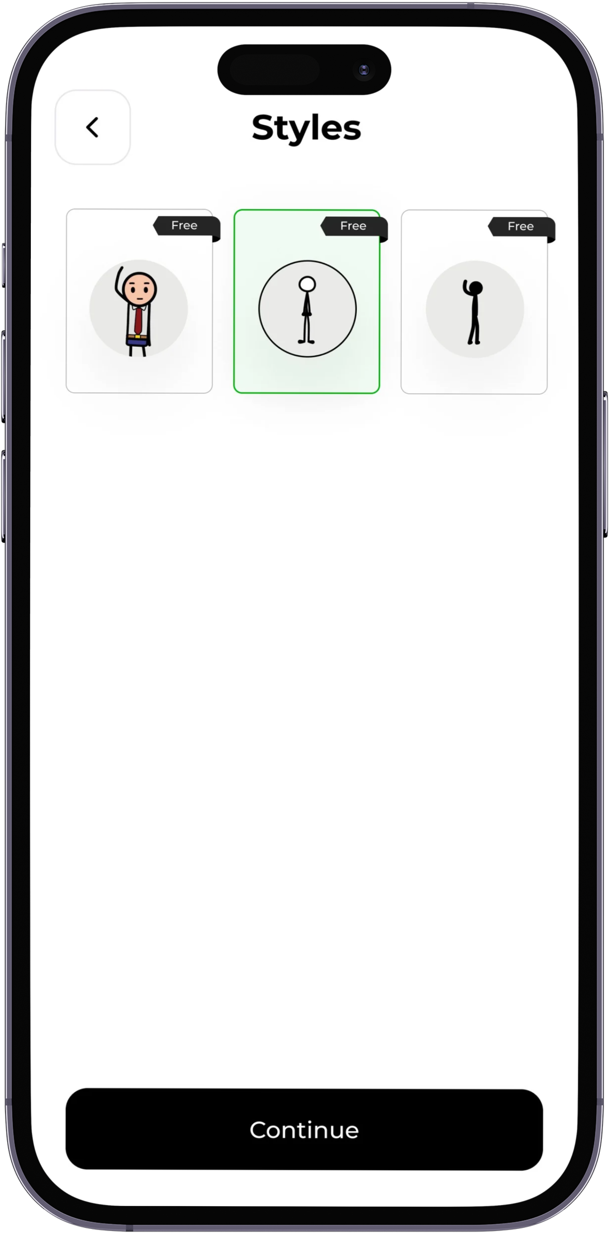 Screenshot of Textamation app showing the home page where new comments left by other users can be listened to.